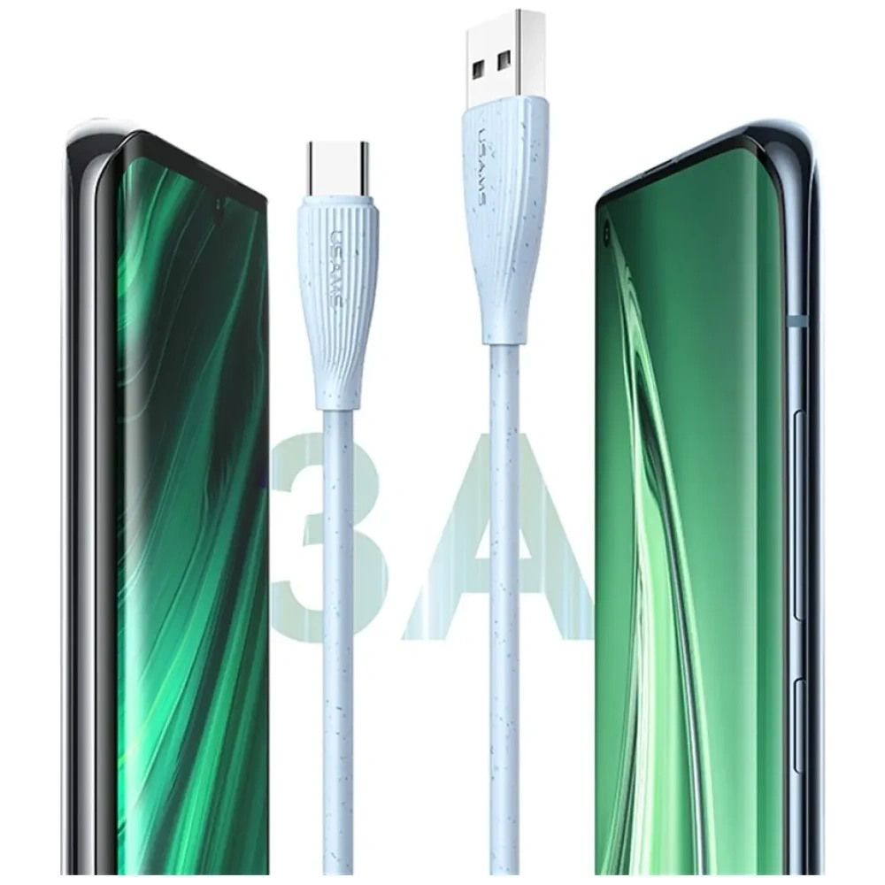 Hurtownia GSM - Cablu USAMS Green Series SJ714 USB-A / USB-C 18W 3A 1m albastru - USA1265 - {ean13} - Hurt
