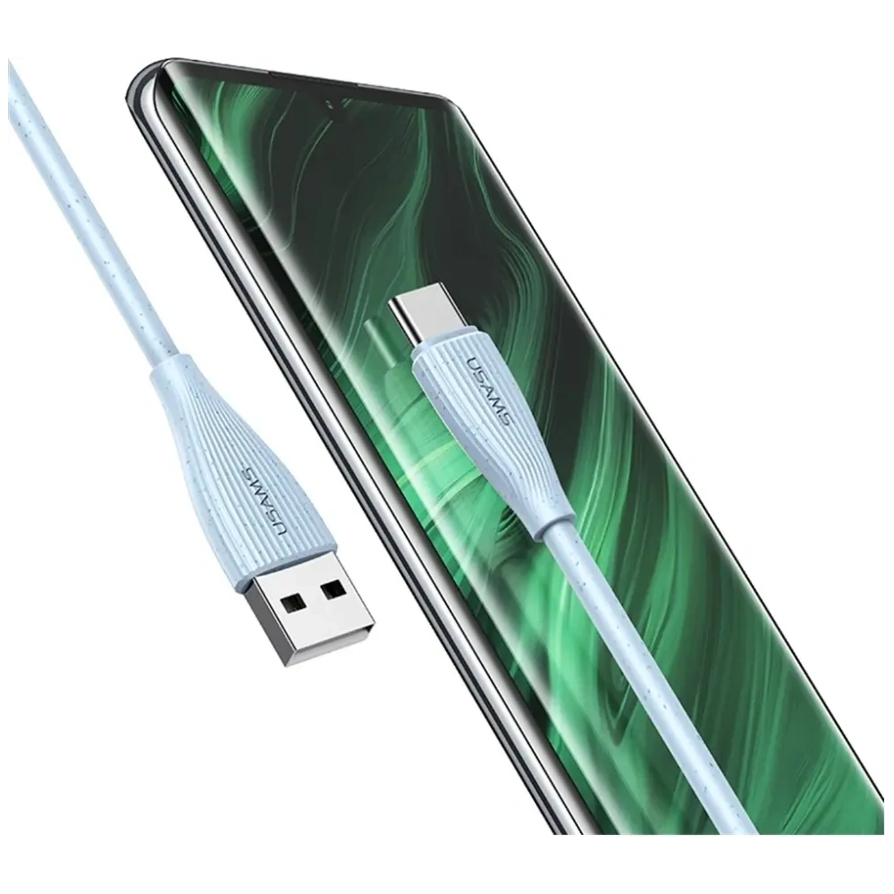 Hurtownia GSM - Cablu USAMS Green Series SJ714 USB-A / USB-C 18W 3A 1m albastru - USA1265 - {ean13} - Hurt