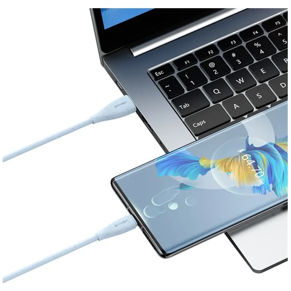 Hurtownia GSM - Cablu USAMS Green Series SJ714 USB-A / USB-C 18W 3A 1m albastru - USA1265 - {ean13} - Hurt