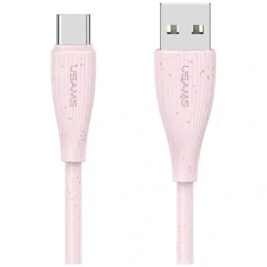 Hurtownia GSM - USAMS Zöld Sorozat SJ714 USB-A / USB-C Kábel 18W 3A 1m rózsaszín - USA1266 - {ean13} - Hurt