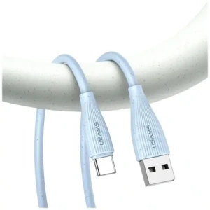 Hurtownia GSM - USAMS Zöld Sorozat SJ714 USB-A / USB-C Kábel 18W 3A 1m rózsaszín - USA1266 - {ean13} - Hurt