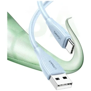 Hurtownia GSM - USAMS Zöld Sorozat SJ714 USB-A / USB-C Kábel 18W 3A 1m rózsaszín - USA1266 - {ean13} - Hurt