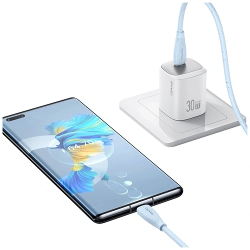 Kabel USB-C / USB-C USAMS Green Series SJ716 60W 1m biały