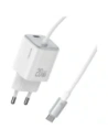 Încărcător rapid mini USAMS JC Series CC261 20W GaN 2xUSB-C alb