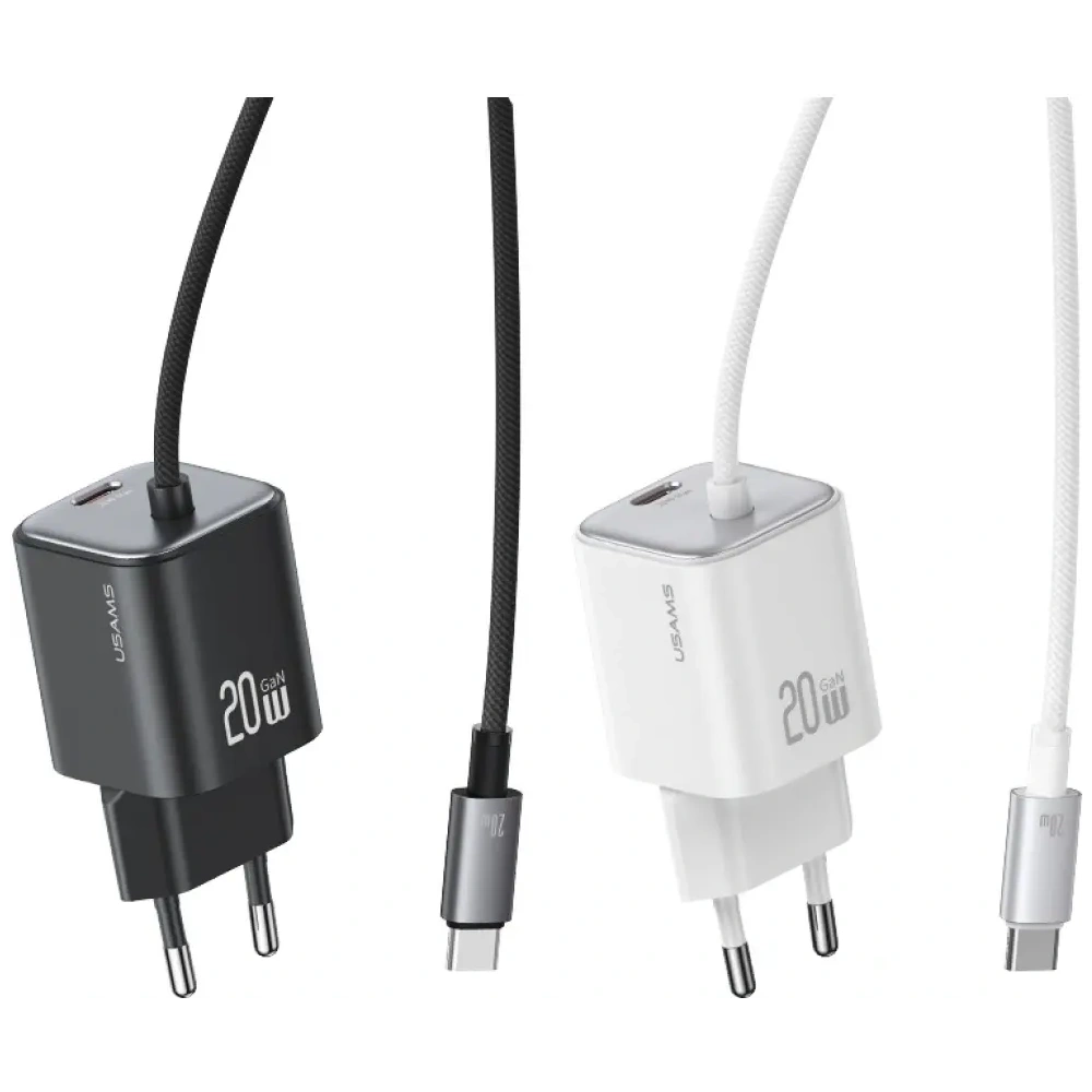 Hurtownia GSM - Încărcător rapid mini USAMS JC Series CC261 20W GaN 2xUSB-C alb - USA1270 - {ean13} - Hurt