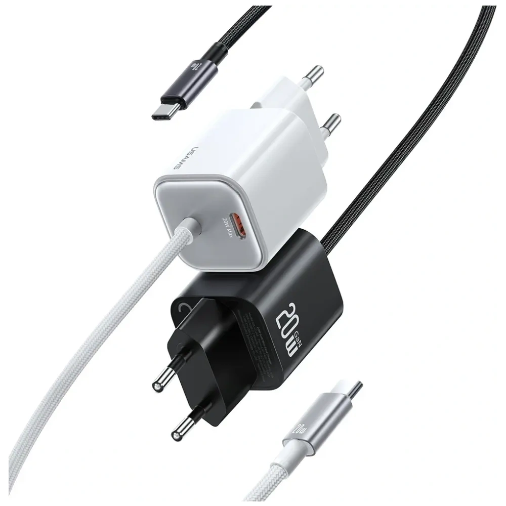 Hurtownia GSM - Încărcător rapid mini USAMS JC Series CC261 20W GaN 2xUSB-C alb - USA1270 - {ean13} - Hurt