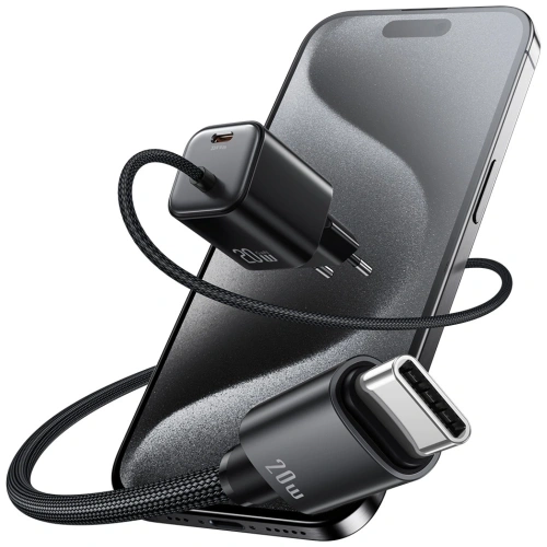 Ładowarka sieciowa USAMS JC Series CC261 20W GaN Mini Fast Charger 2xUSB-C biały