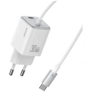 Hurtownia GSM - Încărcător de perete USAMS JC Series CC264 30W GaN Mini Fast Charge 2xUSB-C Alb - USA1272 - {ean13} - Hurt
