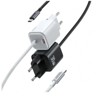 Hurtownia GSM - Încărcător de perete USAMS JC Series CC264 30W GaN Mini Fast Charge 2xUSB-C Alb - USA1272 - {ean13} - Hurt