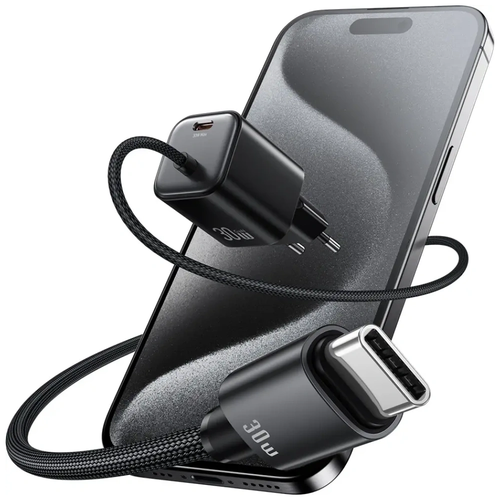 Wholesale USAMS JC Series CC264 30W GaN Mini Fast Charge 2xUSB-C White Wall Charger - USA1272 - {ean13} - Hurt