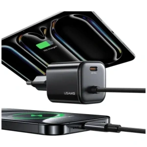 Hurtownia GSM - Încărcător de perete USAMS JC Series CC264 30W GaN Mini Fast Charge 2xUSB-C Alb - USA1272 - {ean13} - Hurt
