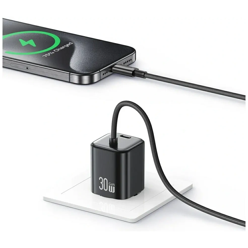 Wholesale USAMS JC Series CC264 30W GaN Mini Fast Charge 2xUSB-C White Wall Charger - USA1272 - {ean13} - Hurt