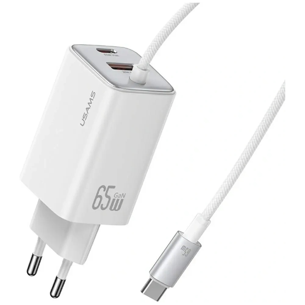 Hurtownia GSM - Încărcător rapid USAMS JC Series CC266 65W GaN USB-A, 2xUSB-C alb - USA1274 - {ean13} - Hurt