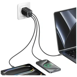 Hurtownia GSM - Încărcător rapid USAMS JC Series CC266 65W GaN USB-A, 2xUSB-C alb - USA1274 - {ean13} - Hurt