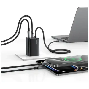 Hurtownia GSM - Încărcător rapid USAMS JC Series CC266 65W GaN USB-A, 2xUSB-C alb - USA1274 - {ean13} - Hurt