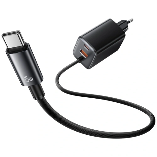 Ładowarka sieciowa USAMS JC Series CC266 65W GaN Fast Charger USB-A, 2xUSB-C czarny