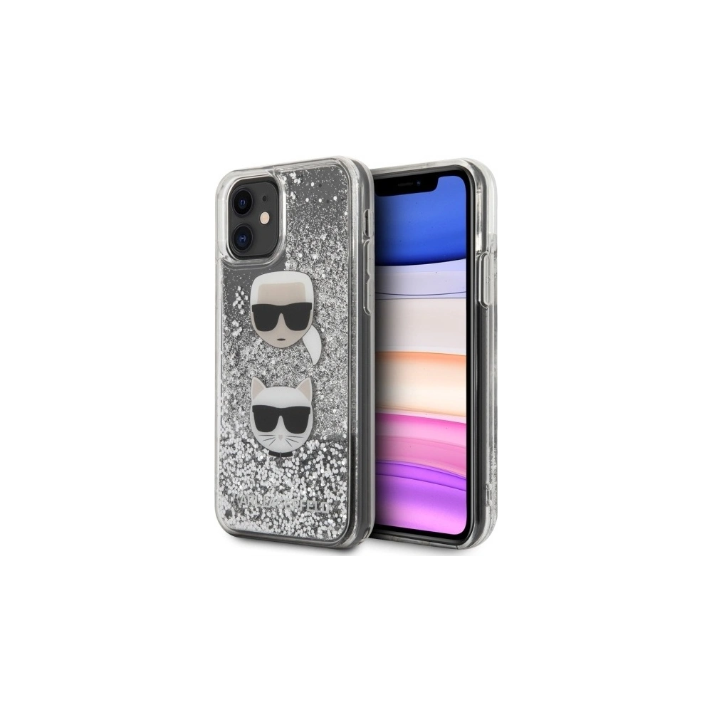 Hurtownia GSM - Etui Karl Lagerfeld KLHCN61KCGLSL Apple iPhone 11 hardcase stříbrný/silver Glitter Karl&Choupette - KLD296GLT - {ean13} - Hurt