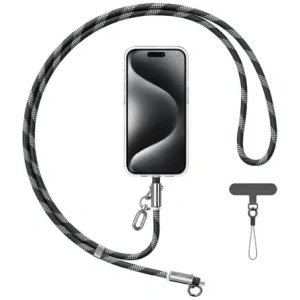 Wholesale USAMS SJ745 Phone lanyard with USB-C / USB-C charging cable 60W 1.2m black - USA1276 - {ean13} - Hurt