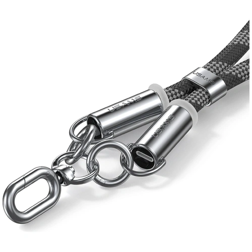 Smycz do telefonu z kablem do ładowania USB-C / USB-C USAMS SJ745 60W 1.2m czarny