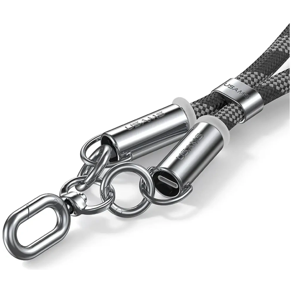 Wholesale USAMS SJ745 Phone lanyard with USB-C / USB-C charging cable 60W 1.2m black - USA1276 - {ean13} - Hurt