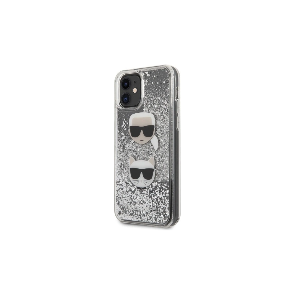 Hurtownia GSM - Etui Karl Lagerfeld KLHCN61KCGLSL Apple iPhone 11 hardcase stříbrný/silver Glitter Karl&Choupette - KLD296GLT - {ean13} - Hurt