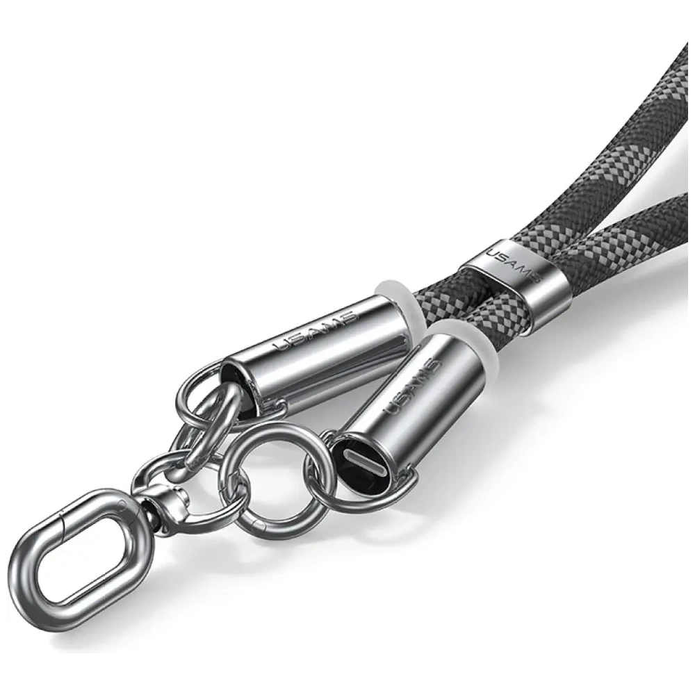 Wholesale USAMS SJ746 Phone lanyard with USB-C / Lightning charging cable 30W 1.2m black - USA1281 - {ean13} - Hurt