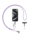 USAMS SJ746 Phone lanyard with USB-C / Lightning charging cable 30W 1.2m purple