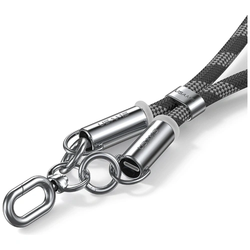 Smycz do telefonu z kablem do ładowania USB-C / Lightning USAMS SJ746 30W 1.2m fioletowy