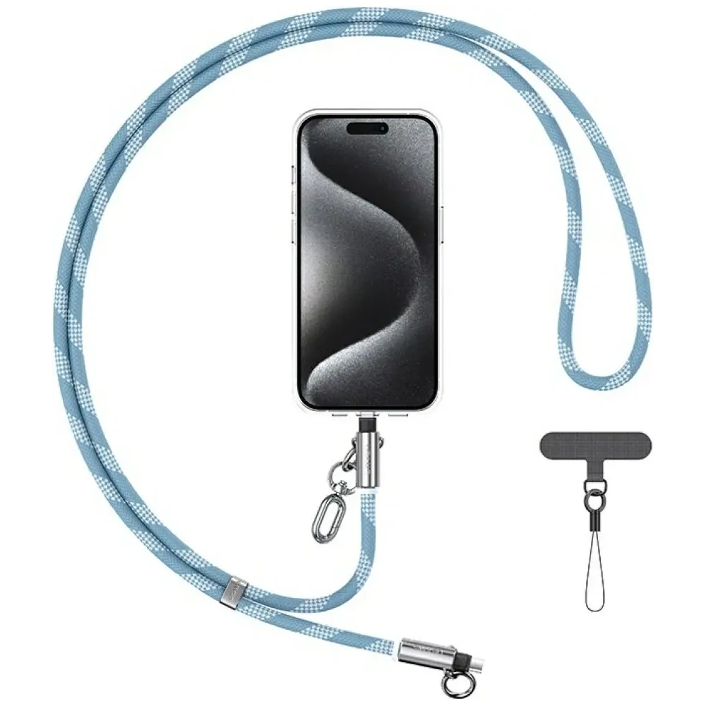 Wholesale USAMS SJ746 Phone lanyard with USB-C / Lightning charging cable 30W 1.2m blue - USA1283 - {ean13} - Hurt