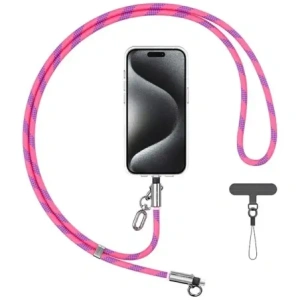 Wholesale USAMS SJ746 Phone lanyard with USB-C / Lightning charging cable 30W 1.2m pink - USA1284 - {ean13} - Hurt