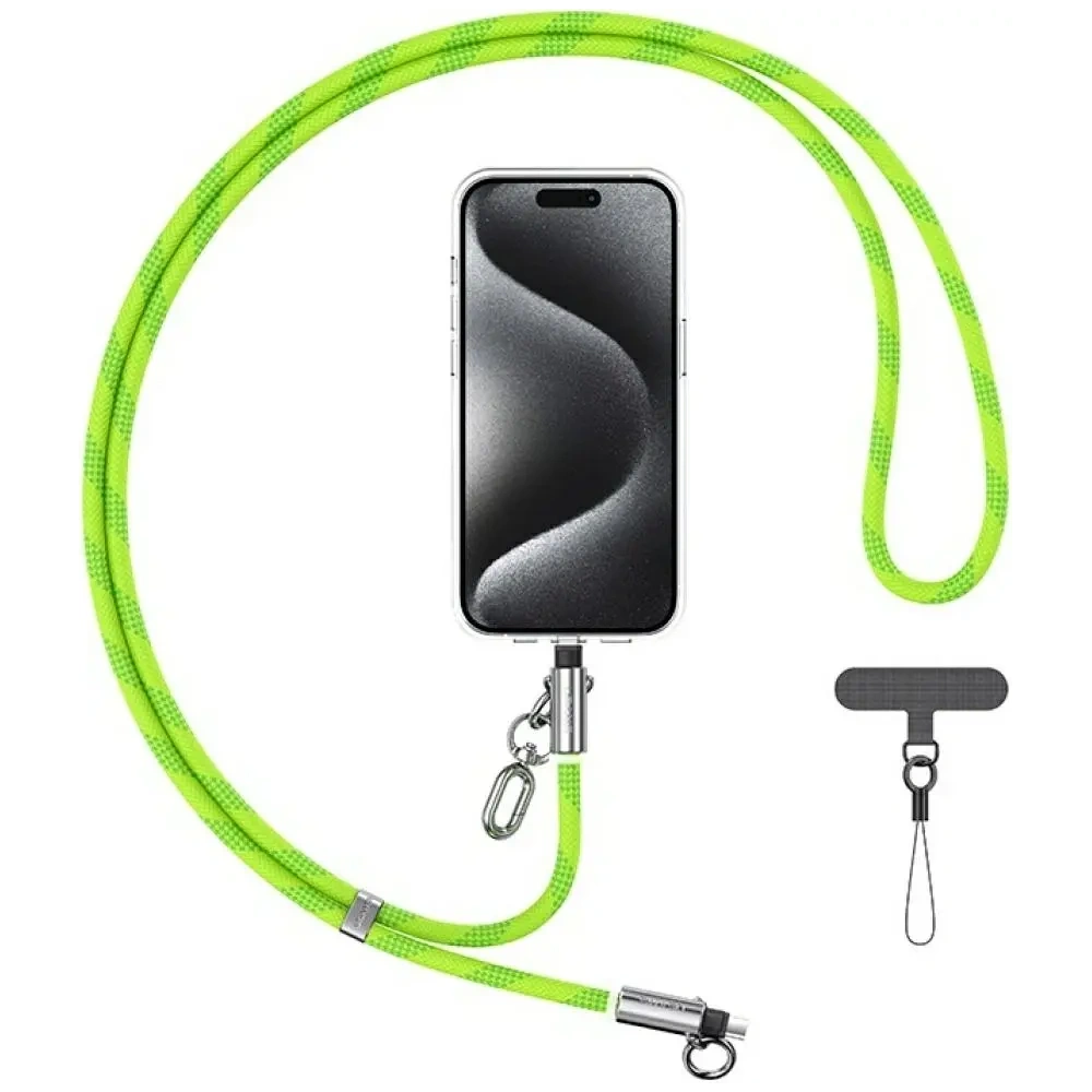 Wholesale USAMS SJ746 Phone lanyard with USB-C / Lightning charging cable 30W 1.2m green - USA1285 - {ean13} - Hurt