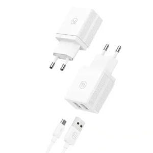 Hurtownia GSM - Ładowarka Sieciowa USAMS 2xUSB-A + kabel Micro/USB-A Fast Charging biała HC HCXLTZ02 - USA1286 - {ean13} - Hurt