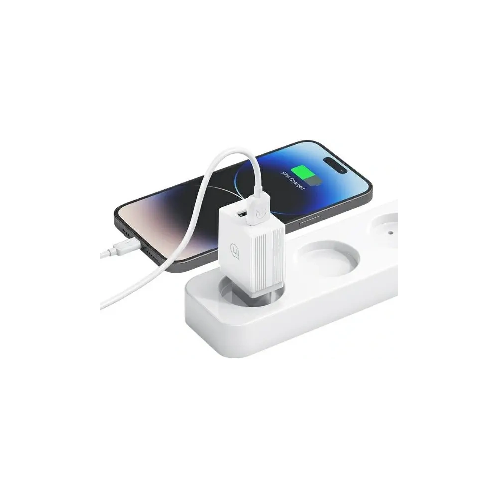 Wholesale USAMS Network Charger 2xUSB-A + Micro/USB-A Fast Charging Cable White/White Series HC HCXLTZ02 - USA1286 - {ean13} - Hurt