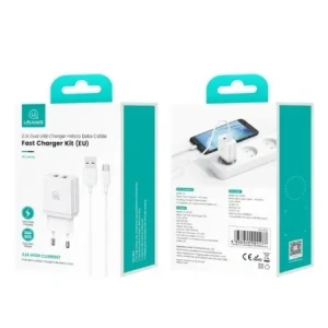 Hurtownia GSM - Ładowarka Sieciowa USAMS 2xUSB-A + kabel Micro/USB-A Fast Charging biała HC HCXLTZ02 - USA1286 - {ean13} - Hurt