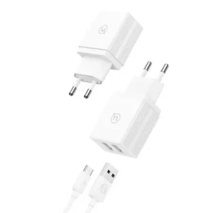 Hurtownia GSM - Ładowarka Sieciowa USAMS 2xUSB-A + kabel USB-C/USB-A Fast Charging biała HC HCXLTZ03 - USA1287 - {ean13} - Hurt