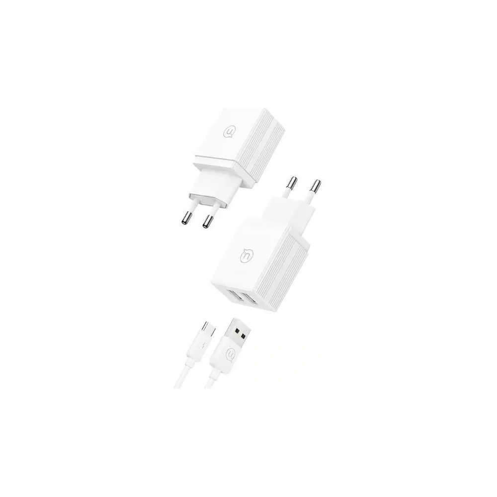 Hurtownia GSM - Ładowarka Sieciowa USAMS 2xUSB-A + kabel USB-C/USB-A Fast Charging biała HC HCXLTZ03 - USA1287 - {ean13} - Hurt