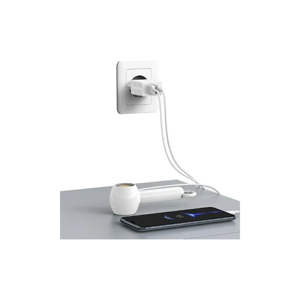 Hurtownia GSM - Ładowarka Sieciowa USAMS 2xUSB-A + kabel USB-C/USB-A Fast Charging biała HC HCXLTZ03 - USA1287 - {ean13} - Hurt