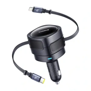 Wholesale Baseus Enjoyment Max Car Charger with USB-C, Lightning Cables 60W Black - BSU8968 - {ean13} - Hurt
