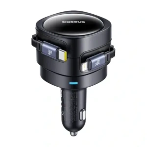 Wholesale Baseus Enjoyment Max Car Charger with USB-C, Lightning Cables 60W Black - BSU8968 - {ean13} - Hurt