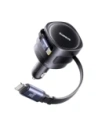 Wholesale Baseus Enjoyment Max Car Charger with USB-C, Lightning Cables 60W Black - BSU8968 - {ean13} - Hurt