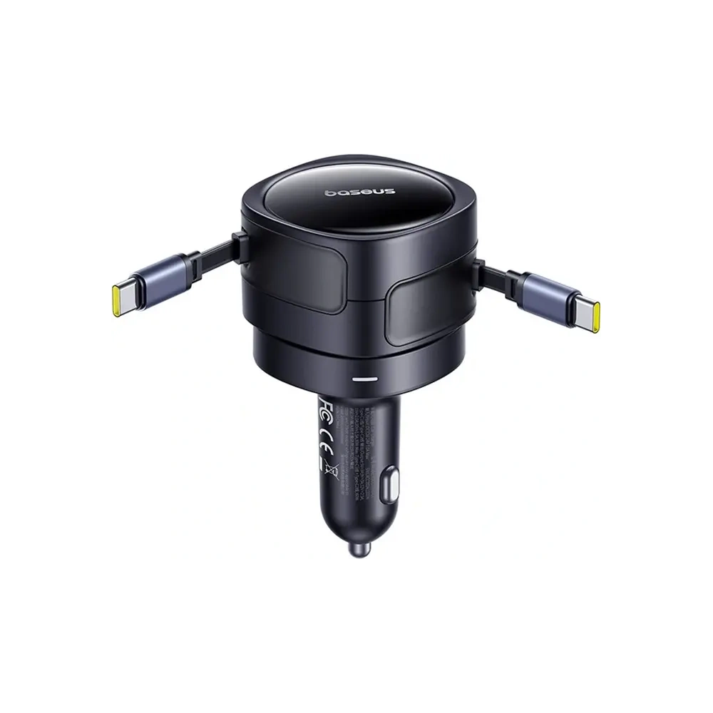 Wholesale Baseus Enjoyment Max Car Charger with 2xUSB-C Cables 60W Black - BSU8969 - {ean13} - Hurt