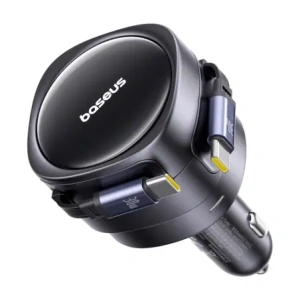 Wholesale Baseus Enjoyment Max Car Charger with 2xUSB-C Cables 60W Black - BSU8969 - {ean13} - Hurt