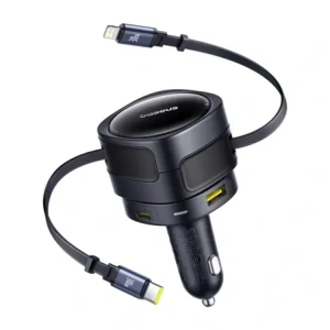 Wholesale Baseus Enjoyment Max Car Charger USB-A, USB-C with USB-C, Lightning Cables 90W Black - BSU8970 - {ean13} - Hurt