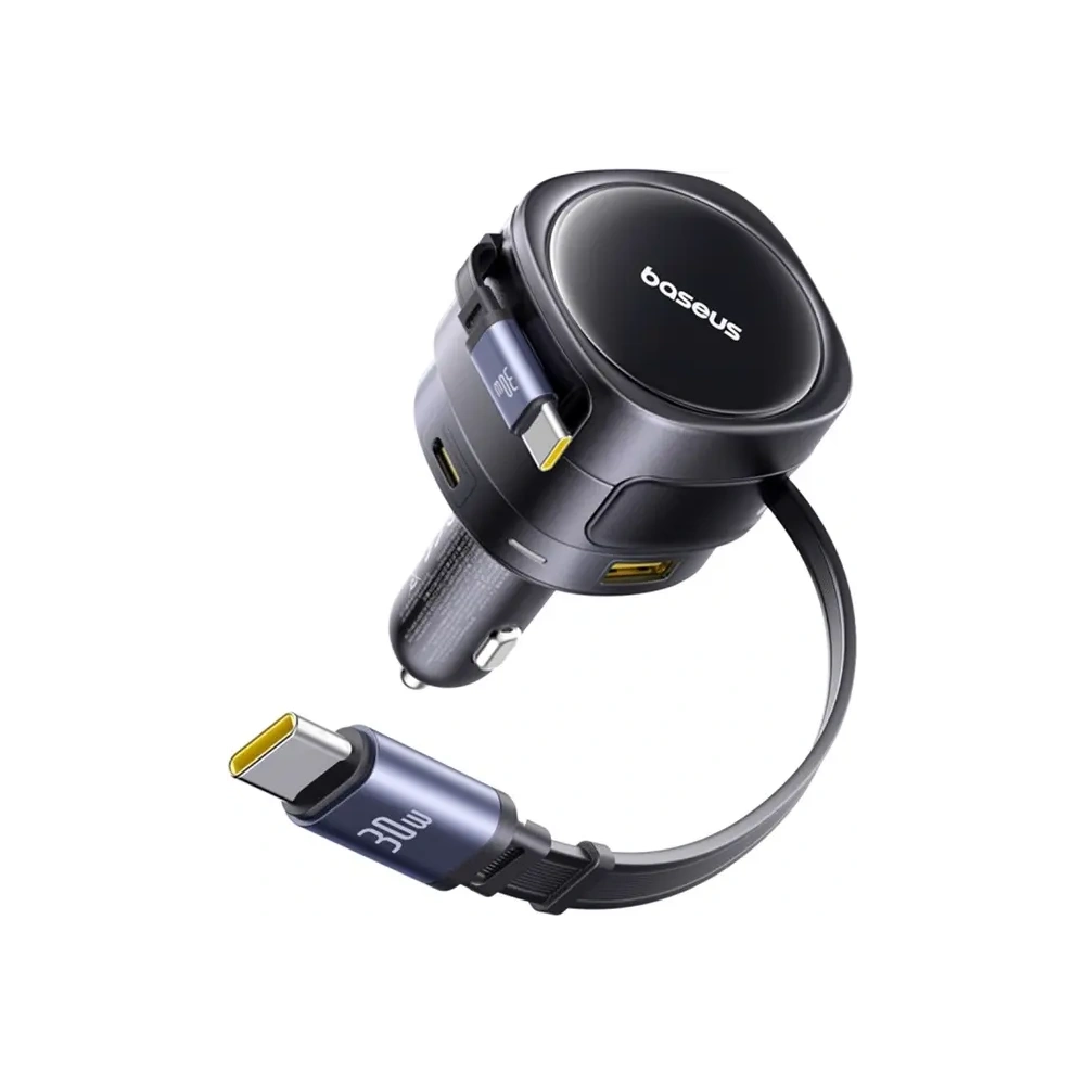 Wholesale Baseus Enjoyment Max Car Charger USB-A, USB-C with 2xUSB-C Cables 90W Black - BSU8971 - {ean13} - Hurt