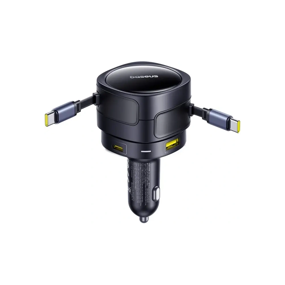 Wholesale Baseus Enjoyment Max Car Charger USB-A, USB-C with 2xUSB-C Cables 90W Black - BSU8971 - {ean13} - Hurt