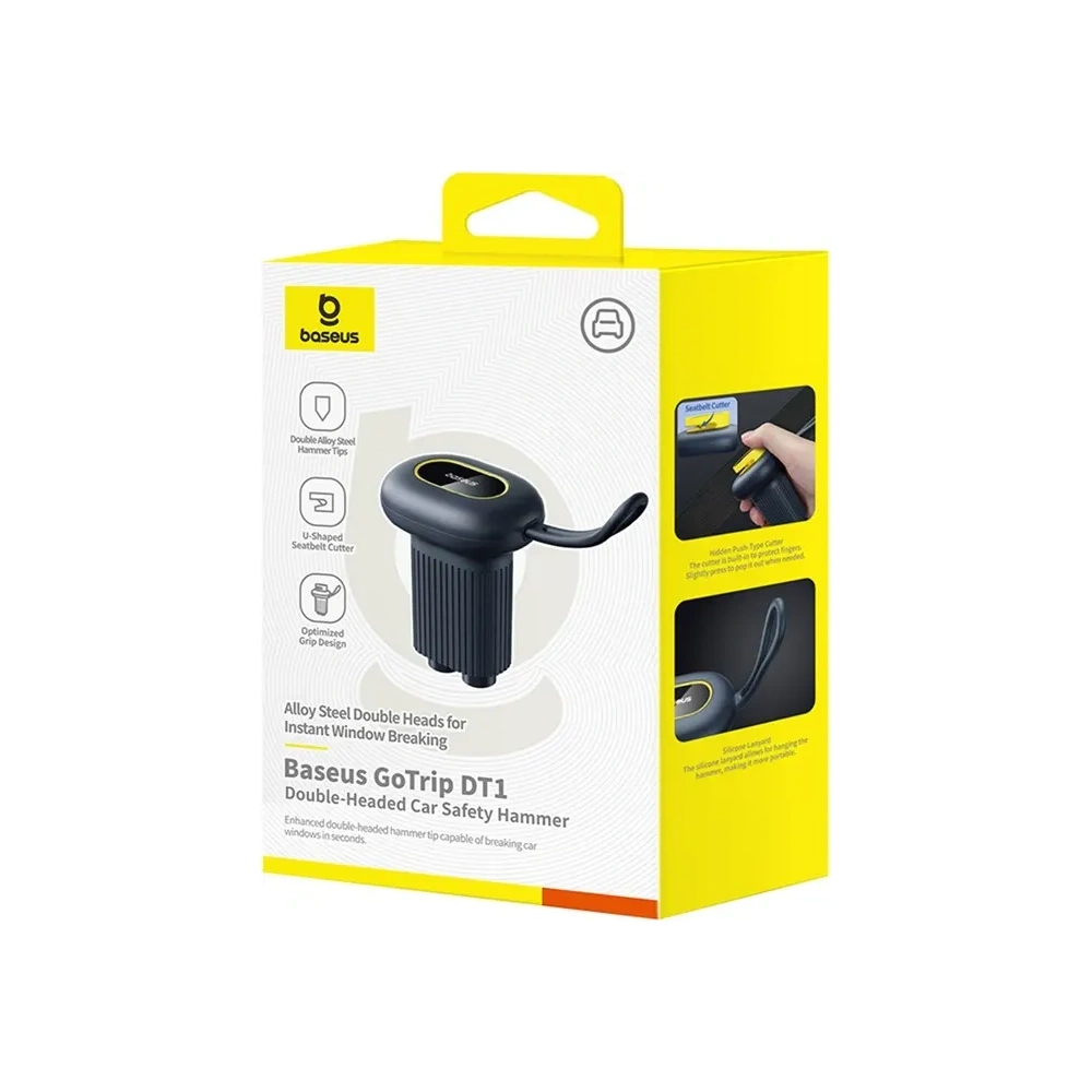 Wholesale Baseus GoTrip DT1 Black Safety Hammer for Car - BSU8972 - {ean13} - Hurt