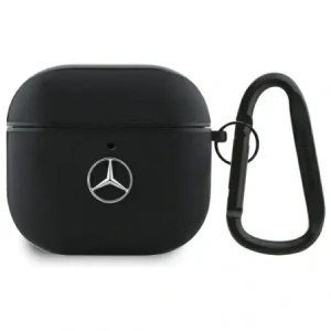 Hurtownia GSM - Mercedes MEA4CSLBK Apple AirPods 4 Leder Metall Logo Hülle schwarz - MRS319 - {ean13} - Hurt