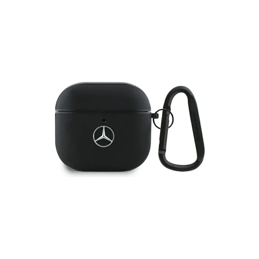 Hurtownia GSM - Etui Mercedes MEA4CSLBK Apple AirPods 4 Leather Metal Logo cover czarny - MRS319 - {ean13} - Hurt