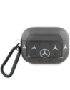 Mercedes MEAP28DPMGS Apple AirPods Pro 2 Große Sternmuster-Hülle schwarz