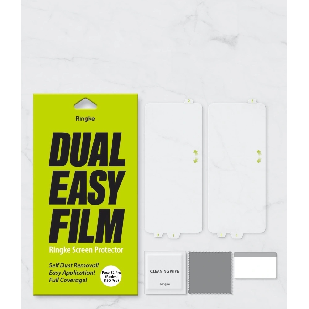 Hurtownia GSM - Folie hydrogelové Ringke Dual Easy Full Cover Pocophone F2 Pro/Redmi K30 Pro [2 PACK] - RGK1200 - {ean13} - Hurt